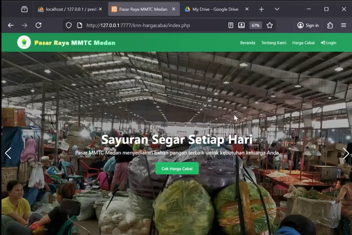 Thumbnail Source Code Prediksi Harga Cabai Metode KNN - AR Dev 2