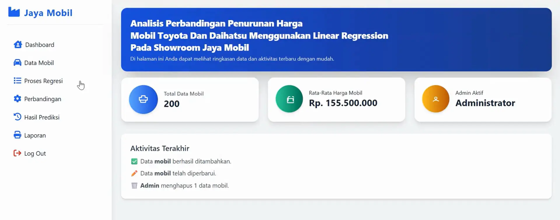 Thumbnail Source Code Prediksi Harga Mobil Regresi Linear Berganda - AR Dev 2