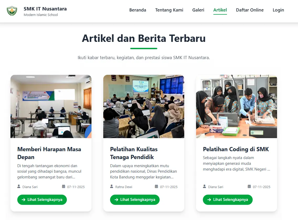Thumbnail Source Code Website Sekolah - AR Dev 2
