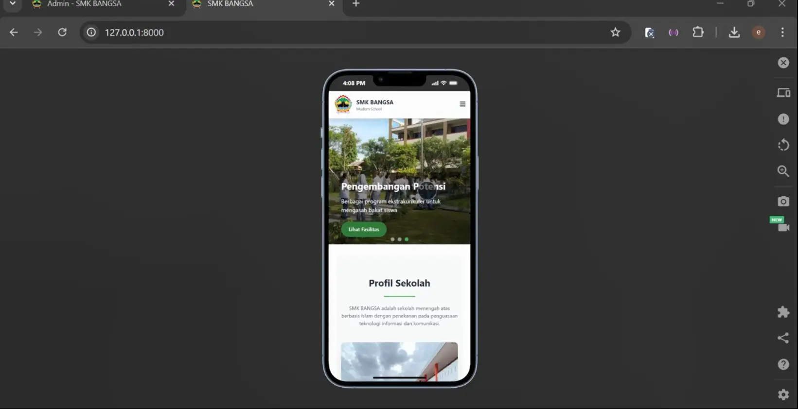 Thumbnail Source Code Website Sekolah - AR Dev 4